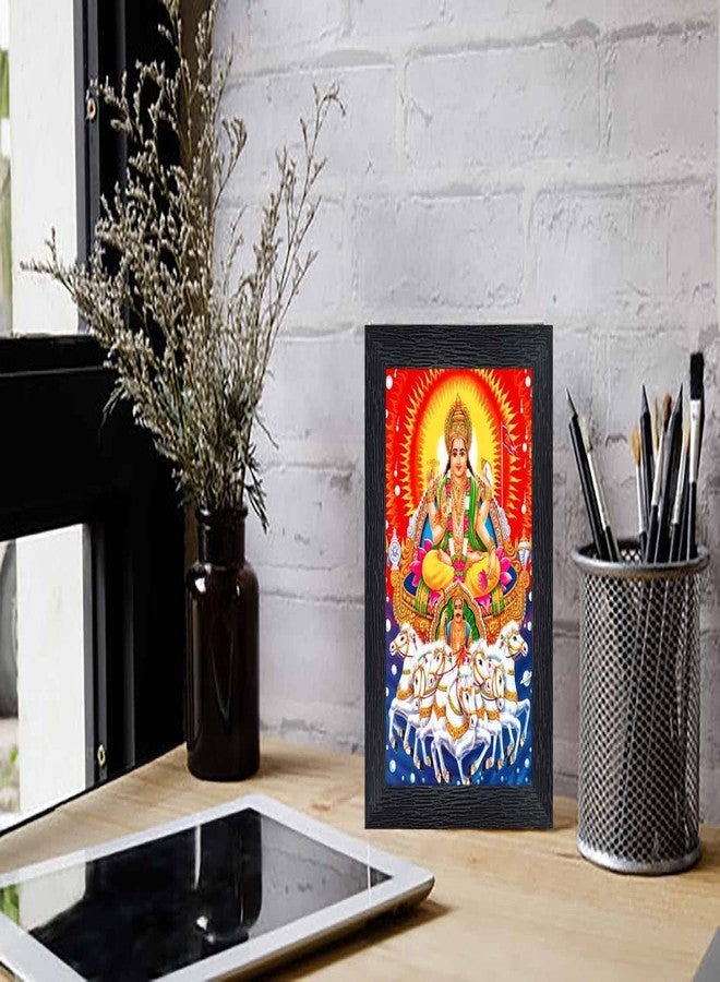 pnf Poster n Frames God Surya Dev Wooden Photo Frame|Acrylic Sheet|Pooja|Daily Worship Routines |Home Wall Decoration|Best Gifting Option(Multicolour,6x8inch)-22355 - Image 2